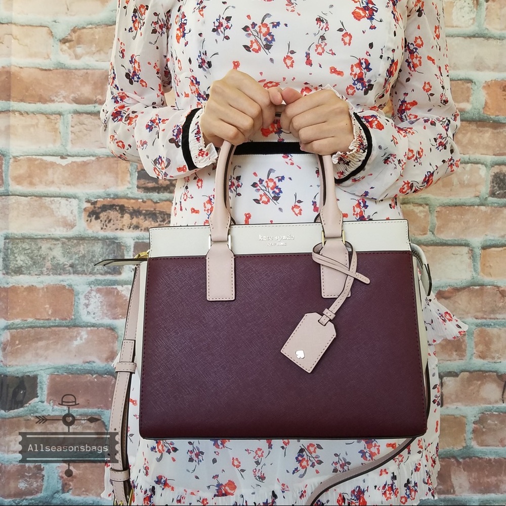 Cameron medium satchel kate spade cherrywood - Picture 7 of 8